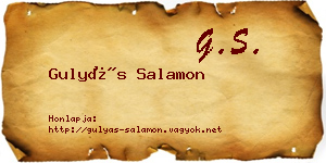 Gulyás Salamon névjegykártya