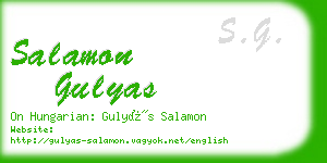 salamon gulyas business card